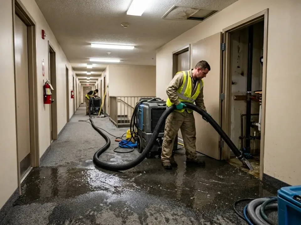 multi-unit-apartment-hallway-f-005 — frequently asked questions, Emergency Burst Pipe Water Extraction & Removal in Linglest…